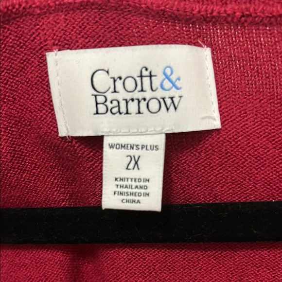 Cozy Raspberry V-Neck Sweater - Picture 3 of 4